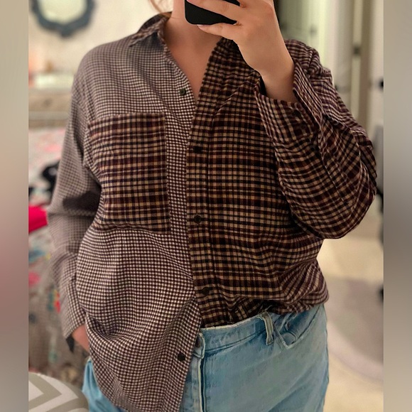 Abercrombie & Fitch Tops - COPY - Abercrombie and Fitch Dual-pattern Flannel Size Large